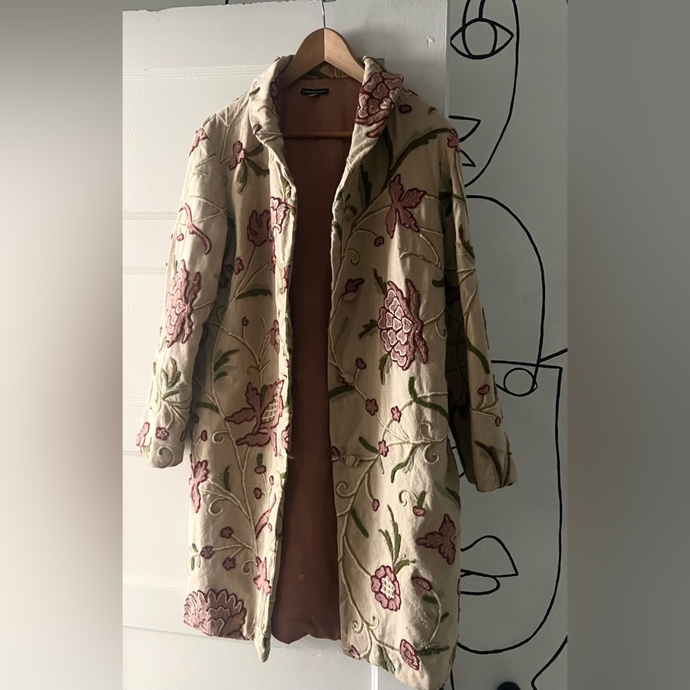 Lena Medoyeff Floral Embroidered Coat
